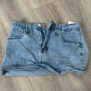 SHEIN Blue Denim Mini Skirt